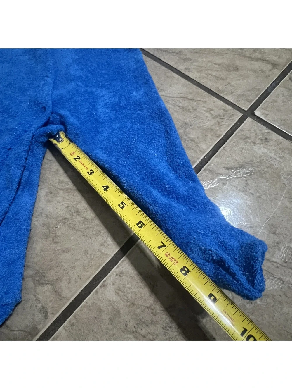 Vintage Izod Lacoste Terry Cloth Blue Red Striped Baby One Piece Footies 3/6M